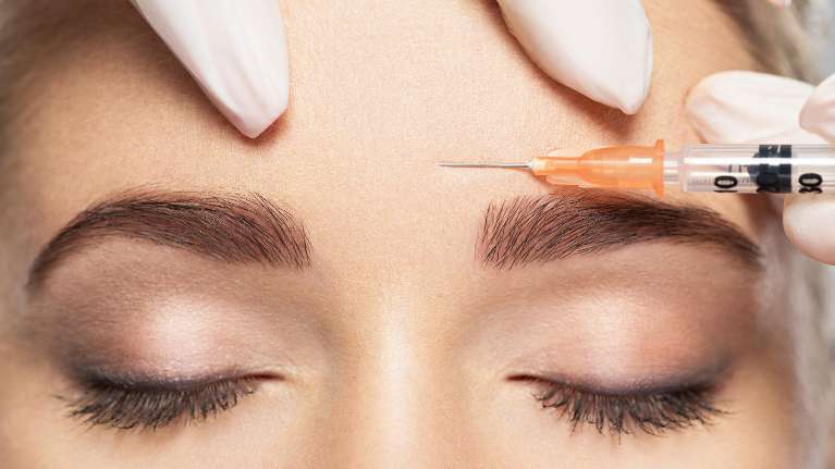 Lady undergoing BOTOX treatment in Beachwood, OH